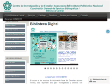 Tablet Screenshot of biblioteca.cinvestav.mx